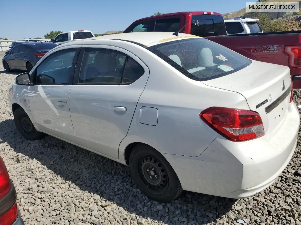 2018 Mitsubishi Mirage G4 Es VIN: ML32F3FJ7JHF03039 Lot: 62930855