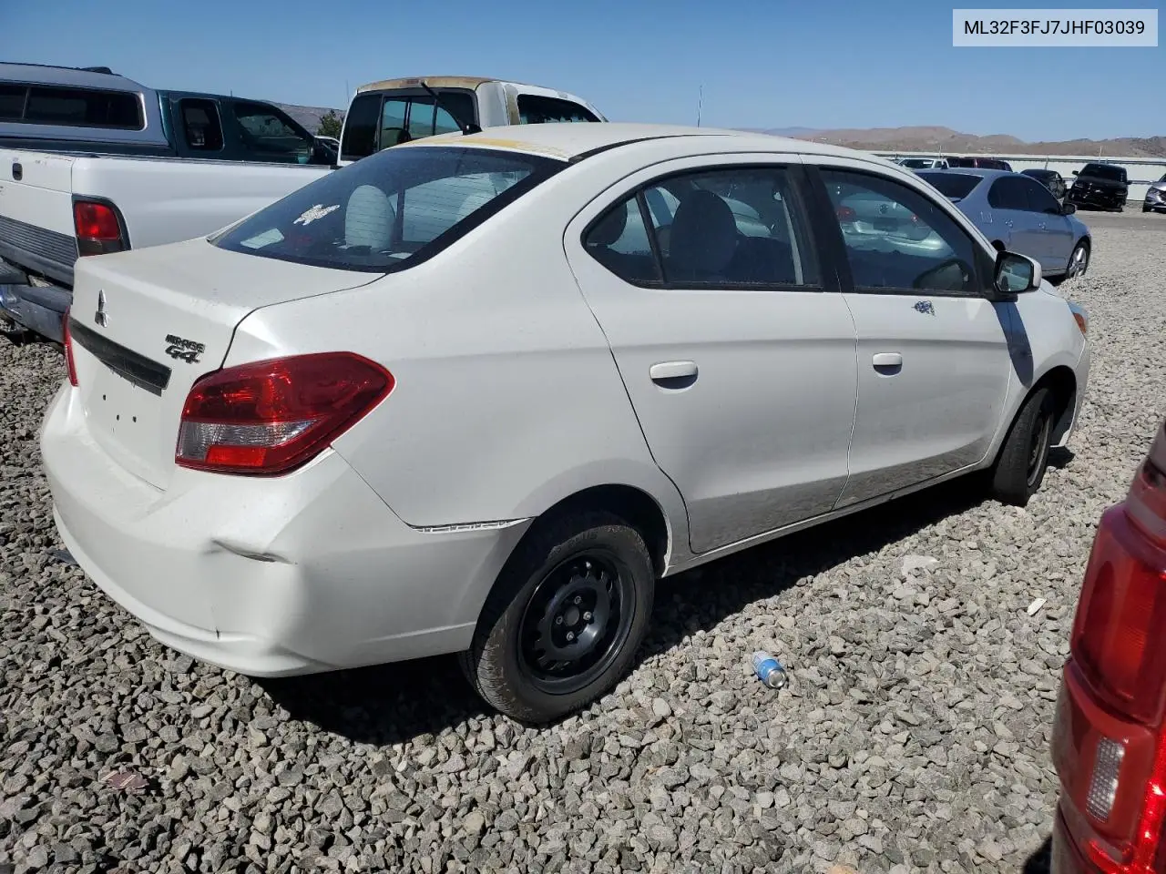 2018 Mitsubishi Mirage G4 Es VIN: ML32F3FJ7JHF03039 Lot: 62930855