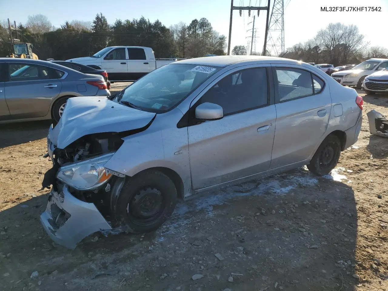 2019 Mitsubishi Mirage G4 Es VIN: ML32F3FJ7KHF17542 Lot: 46159035