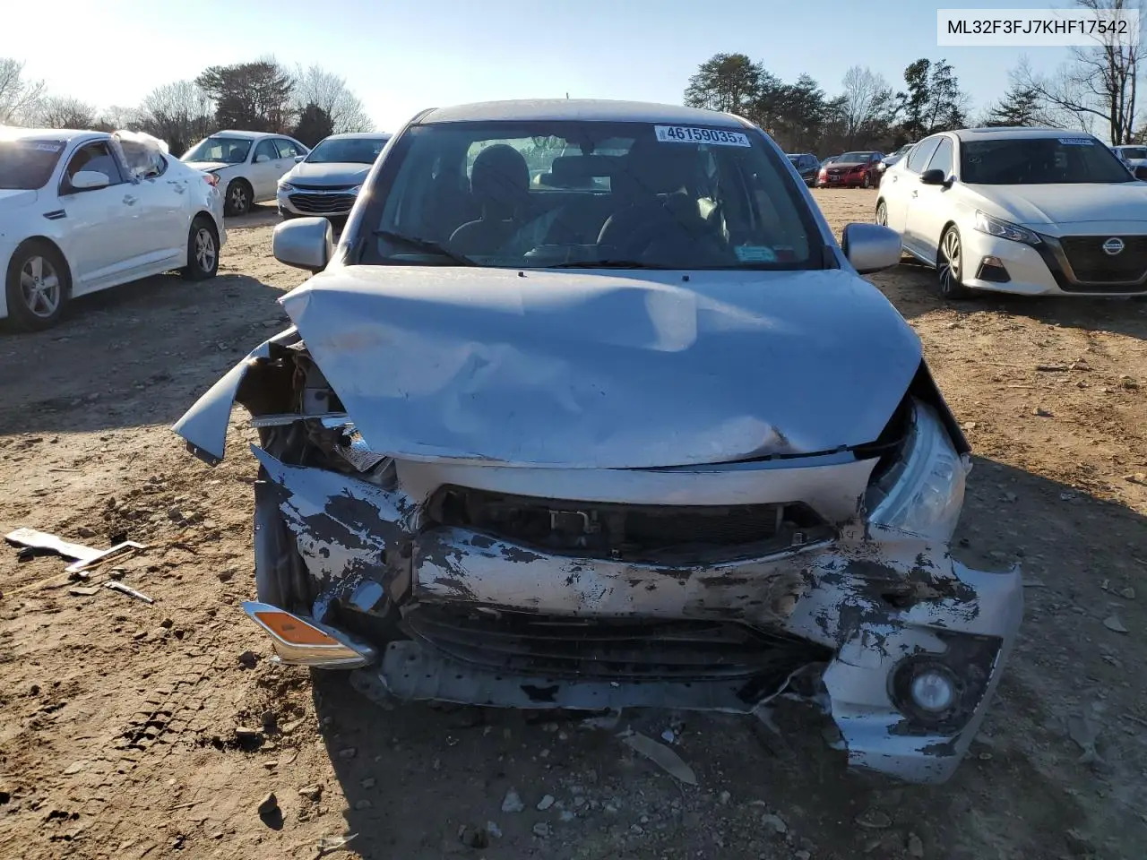 2019 Mitsubishi Mirage G4 Es VIN: ML32F3FJ7KHF17542 Lot: 46159035