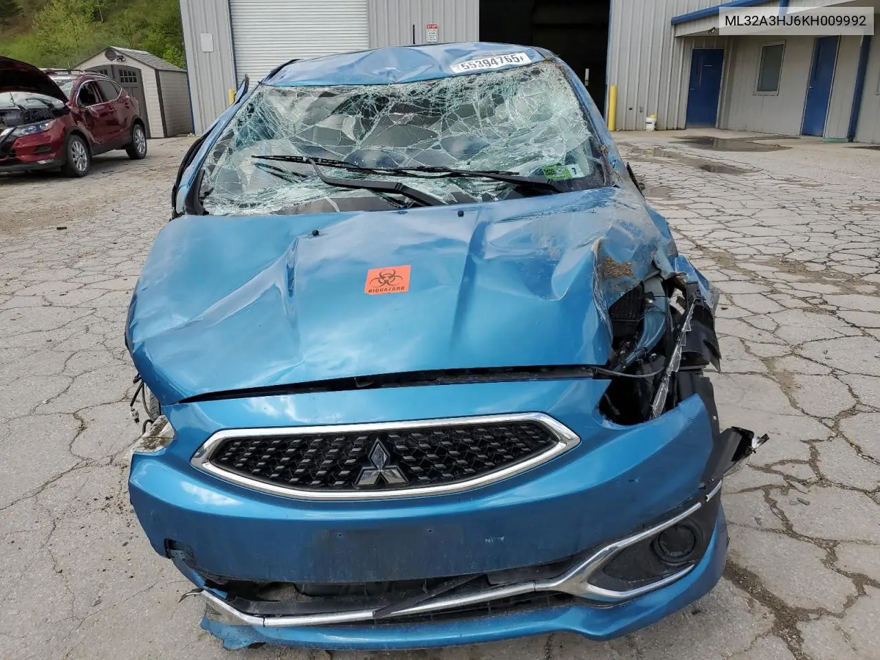 2019 Mitsubishi Mirage Es VIN: ML32A3HJ6KH009992 Lot: 55394765