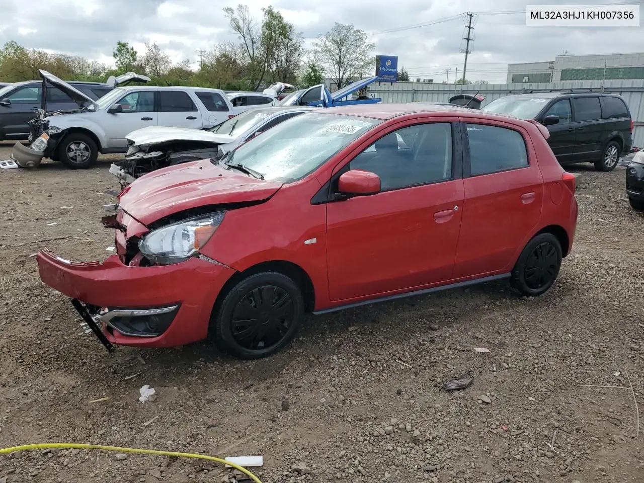 2019 Mitsubishi Mirage Es VIN: ML32A3HJ1KH007356 Lot: 56493165
