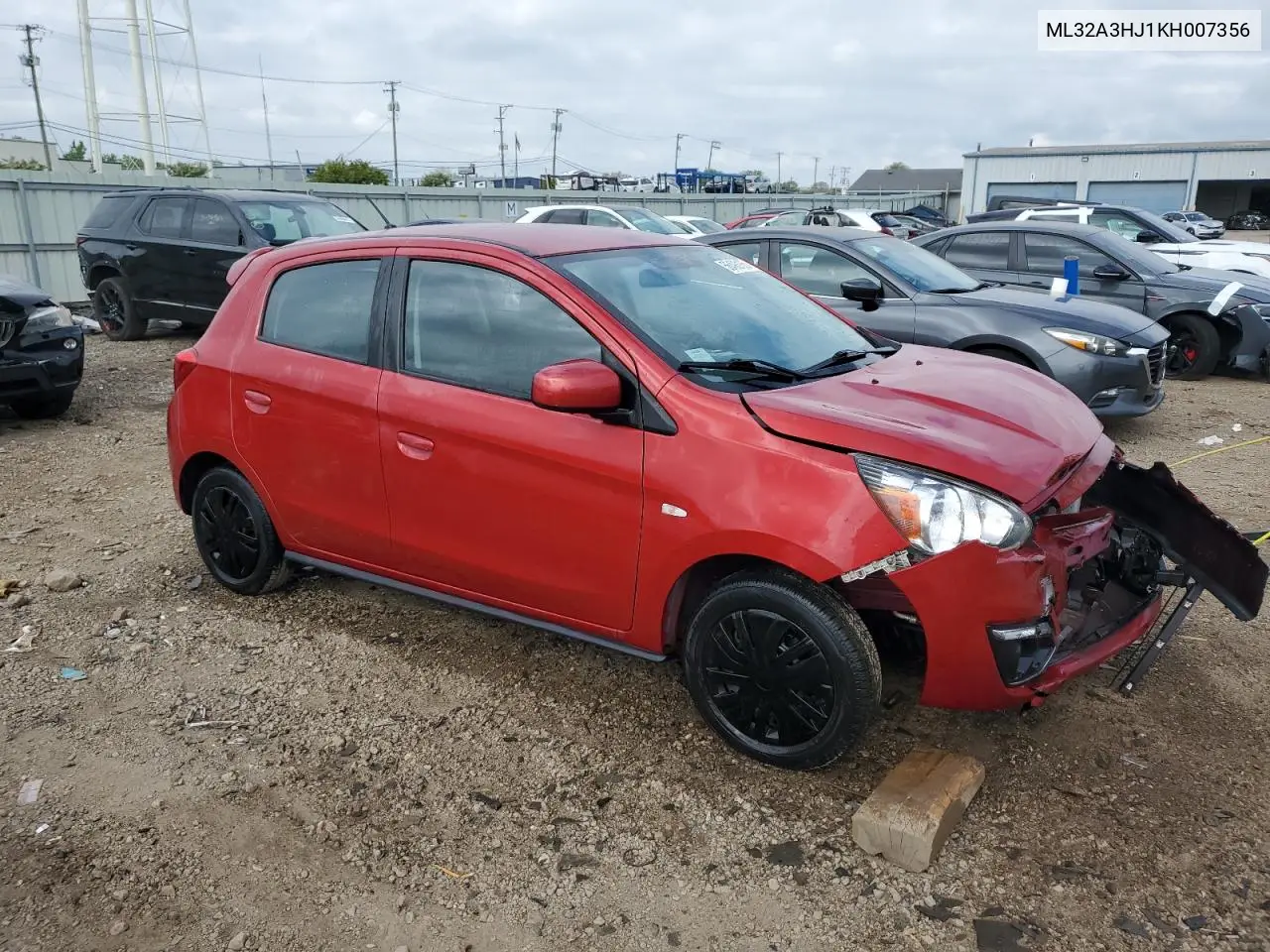 2019 Mitsubishi Mirage Es VIN: ML32A3HJ1KH007356 Lot: 56493165