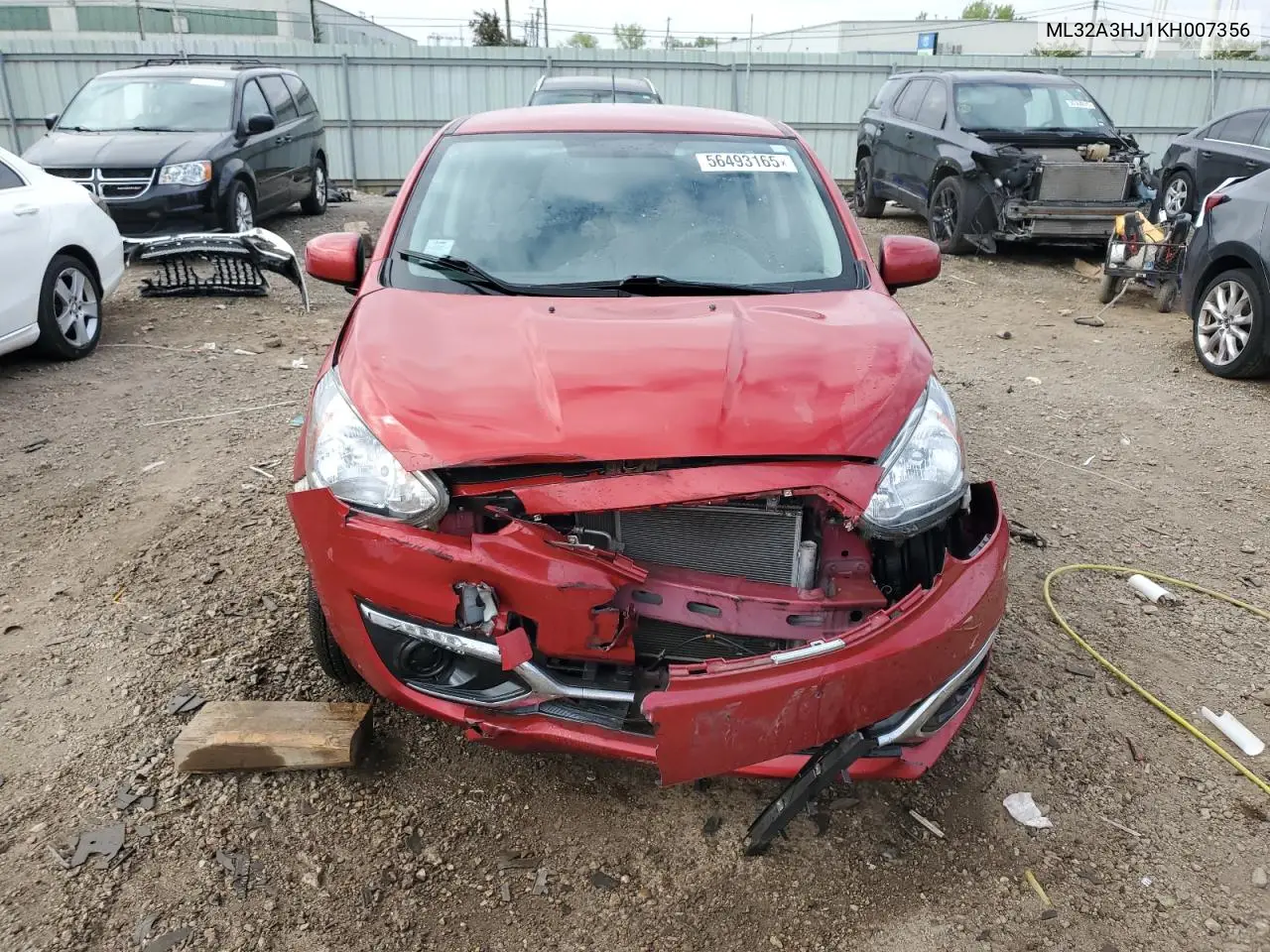 2019 Mitsubishi Mirage Es VIN: ML32A3HJ1KH007356 Lot: 56493165