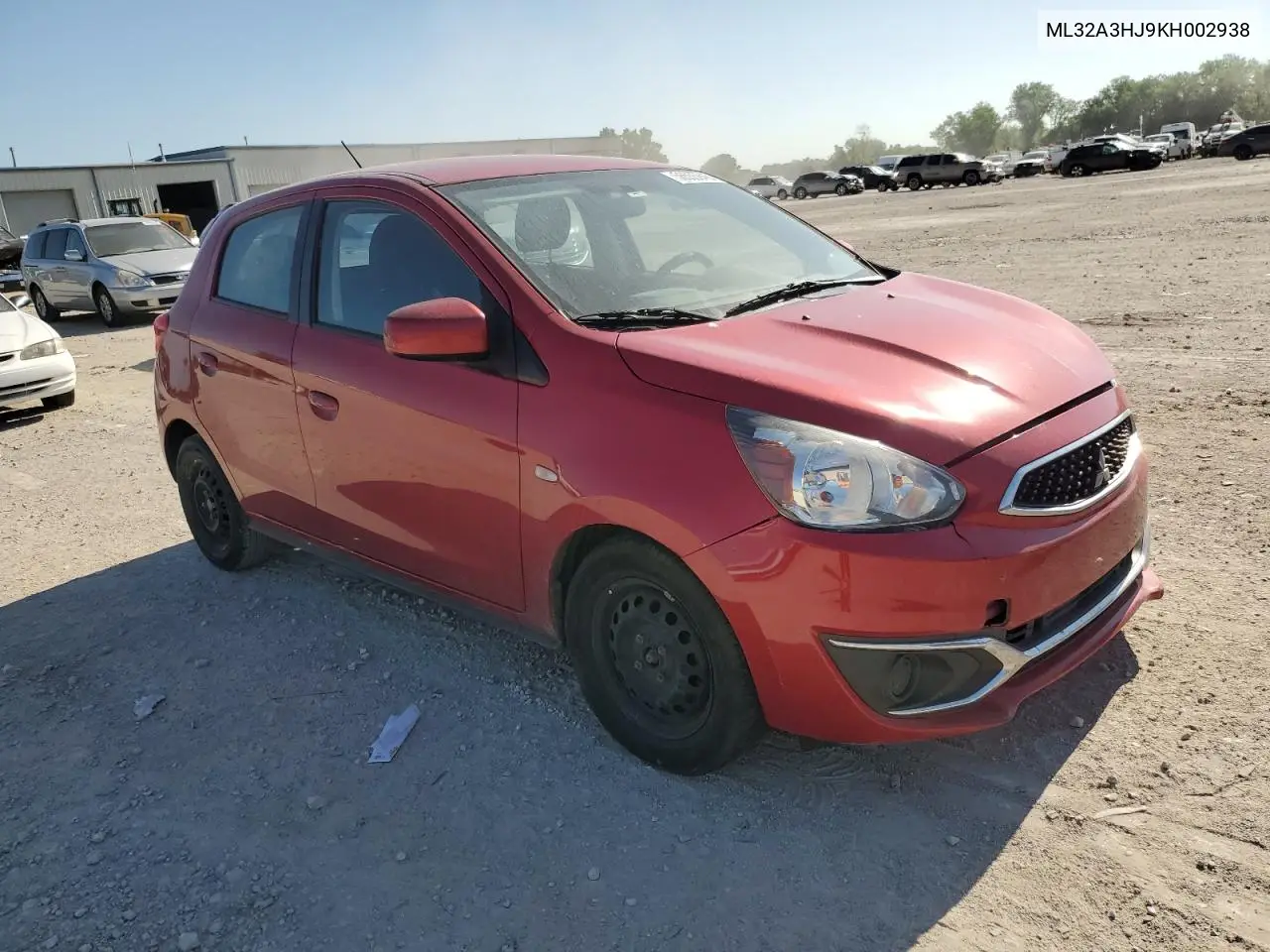 2019 Mitsubishi Mirage Es VIN: ML32A3HJ9KH002938 Lot: 56555945