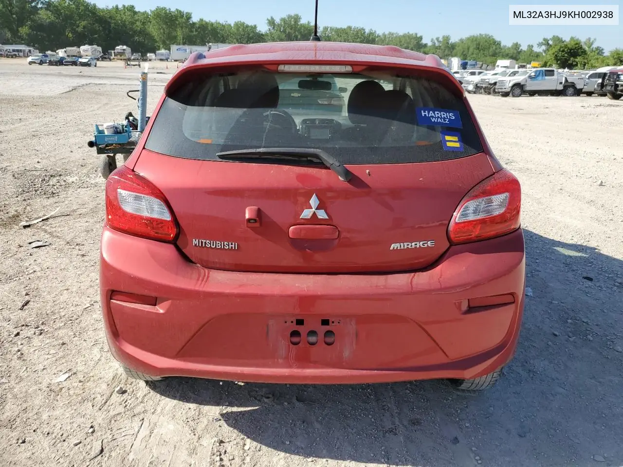 2019 Mitsubishi Mirage Es VIN: ML32A3HJ9KH002938 Lot: 56555945