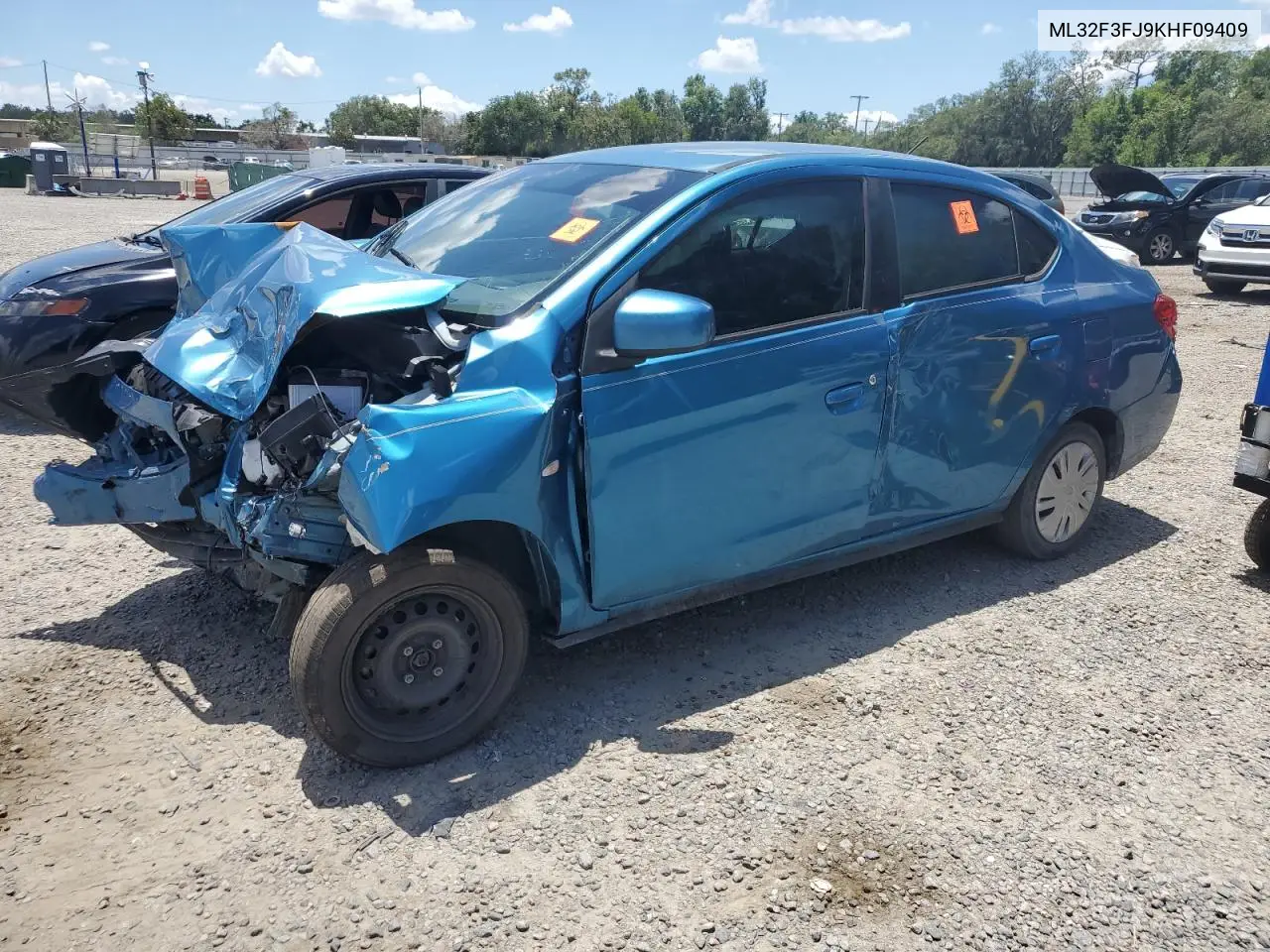 2019 Mitsubishi Mirage G4 Es VIN: ML32F3FJ9KHF09409 Lot: 57096205