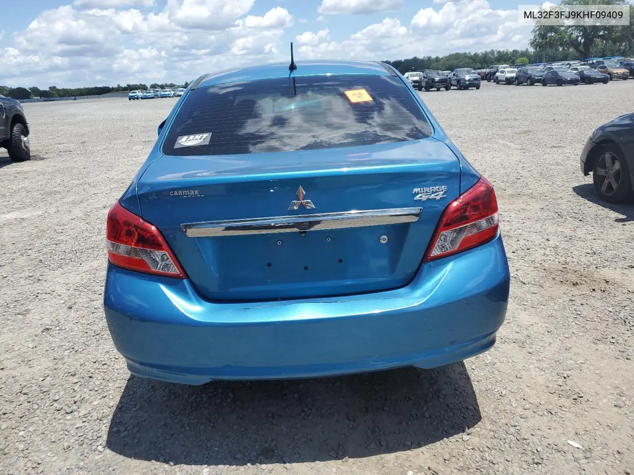 2019 Mitsubishi Mirage G4 Es VIN: ML32F3FJ9KHF09409 Lot: 57096205