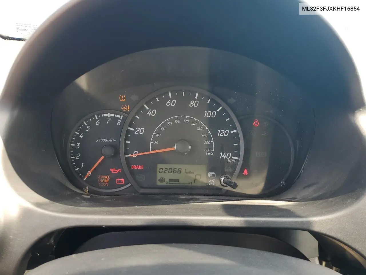 2019 Mitsubishi Mirage G4 Es VIN: ML32F3FJXKHF16854 Lot: 61354925