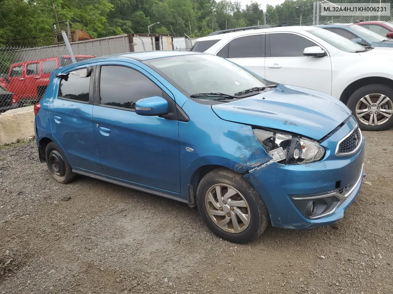 2019 Mitsubishi Mirage Se VIN: ML32A4HJ1KH006231 Lot: 62667235
