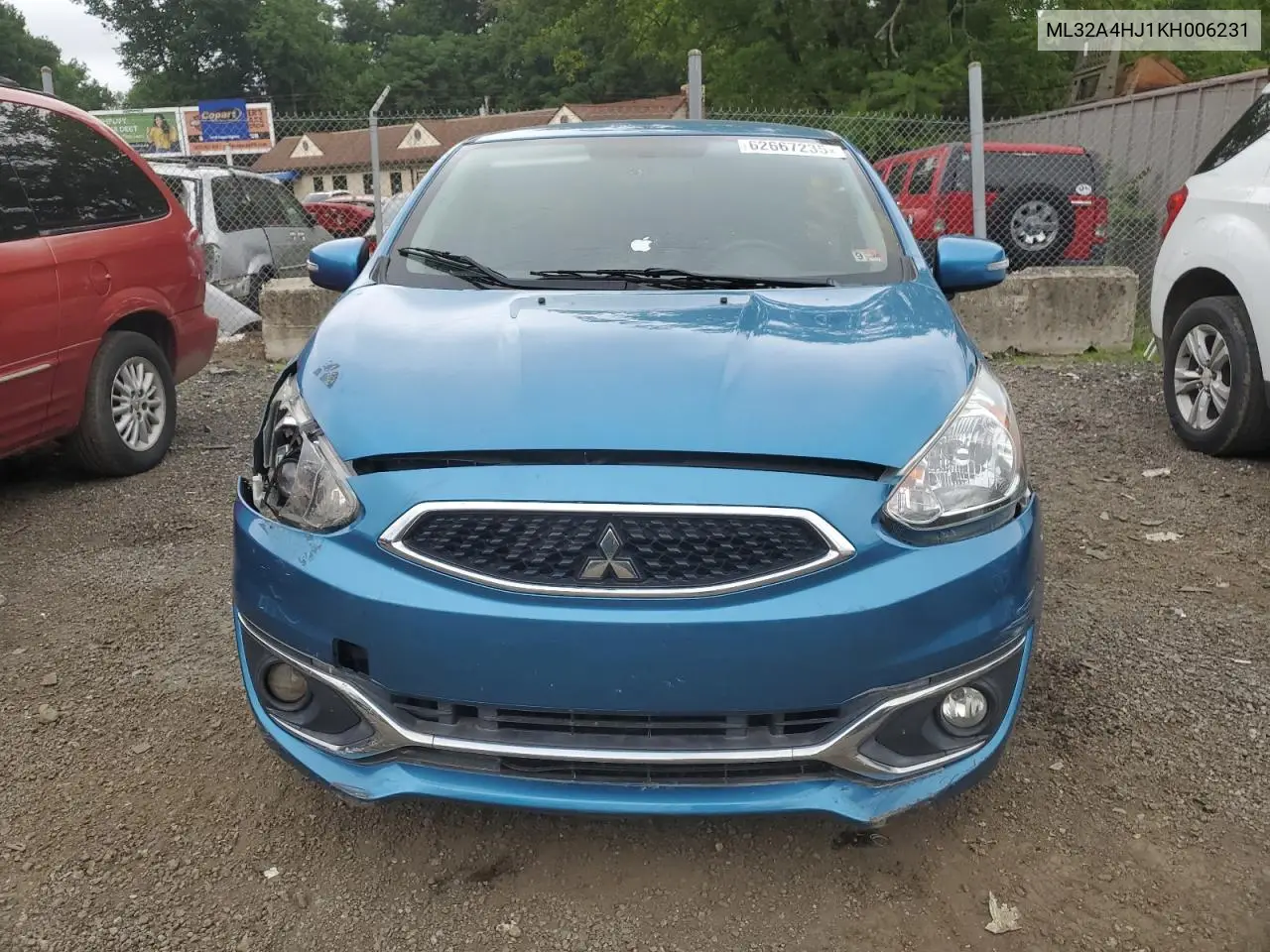 2019 Mitsubishi Mirage Se VIN: ML32A4HJ1KH006231 Lot: 62667235