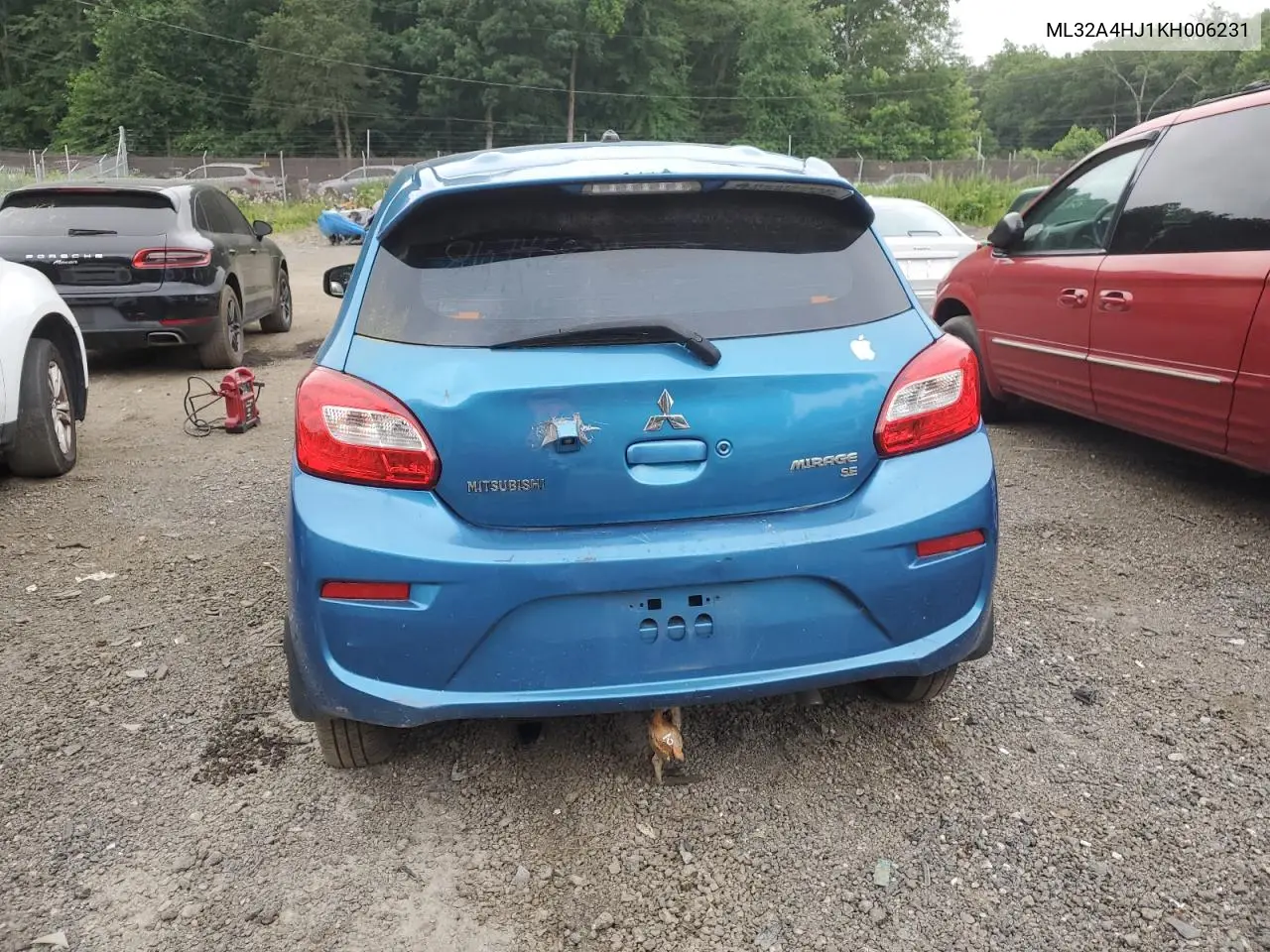 2019 Mitsubishi Mirage Se VIN: ML32A4HJ1KH006231 Lot: 62667235