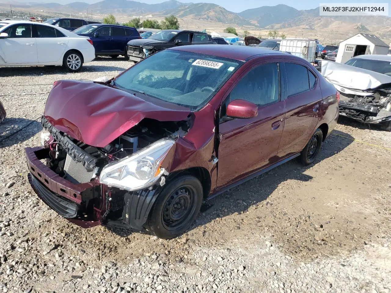 2019 Mitsubishi Mirage G4 Es VIN: ML32F3FJ2KHF12944 Lot: 62898355