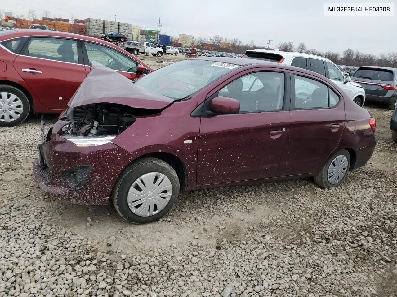 2020 Mitsubishi Mirage G4 Es VIN: ML32F3FJ4LHF03308 Lot: 46007585