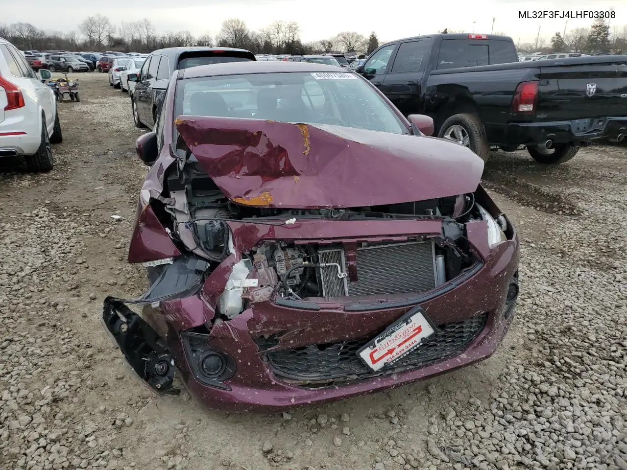 2020 Mitsubishi Mirage G4 Es VIN: ML32F3FJ4LHF03308 Lot: 46007585