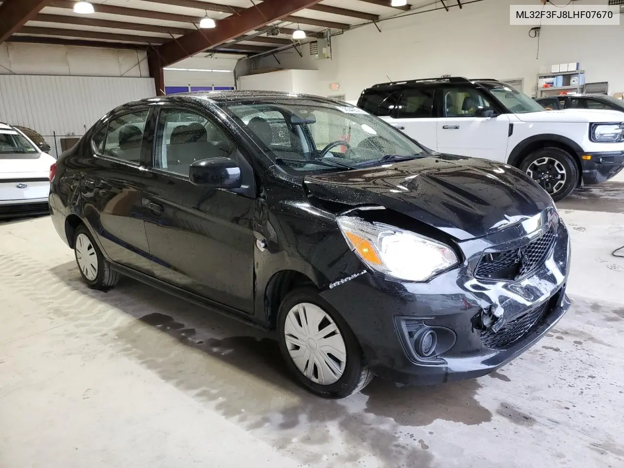 2020 Mitsubishi Mirage G4 Es VIN: ML32F3FJ8LHF07670 Lot: 56540595
