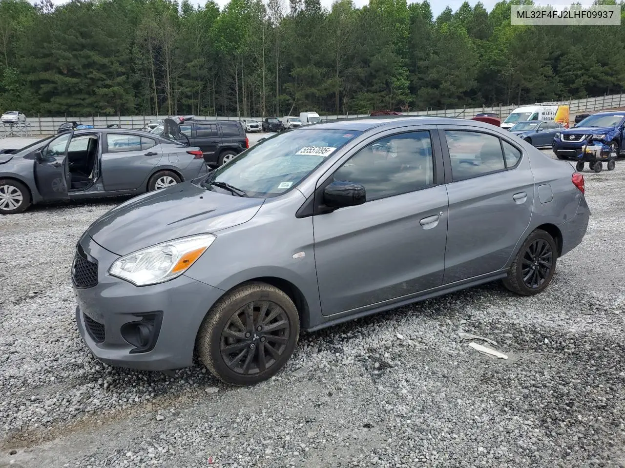 2020 Mitsubishi Mirage G4 Se VIN: ML32F4FJ2LHF09937 Lot: 56557095