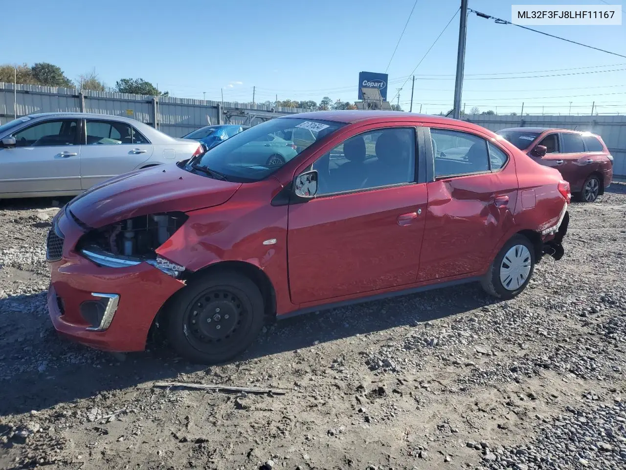 2020 Mitsubishi Mirage G4 Es VIN: ML32F3FJ8LHF11167 Lot: 81781634