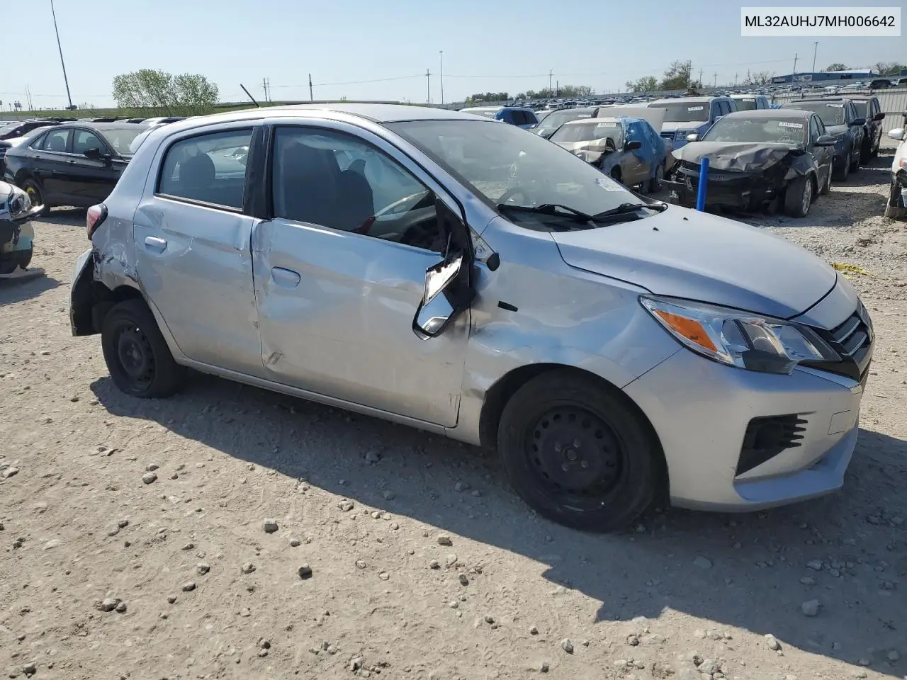 2021 Mitsubishi Mirage Es VIN: ML32AUHJ7MH006642 Lot: 53401525