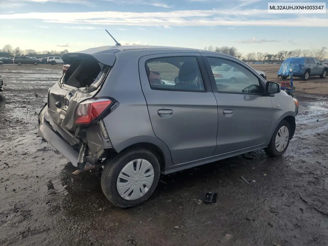 2022 Mitsubishi Mirage Es VIN: ML32AUHJXNH003347 Lot: 44805205