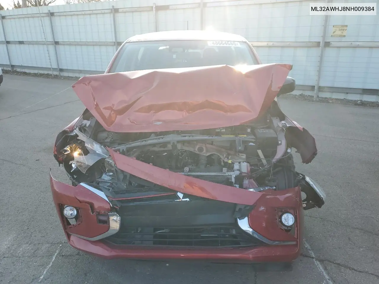 2022 Mitsubishi Mirage Se VIN: ML32AWHJ8NH009384 Lot: 48664685