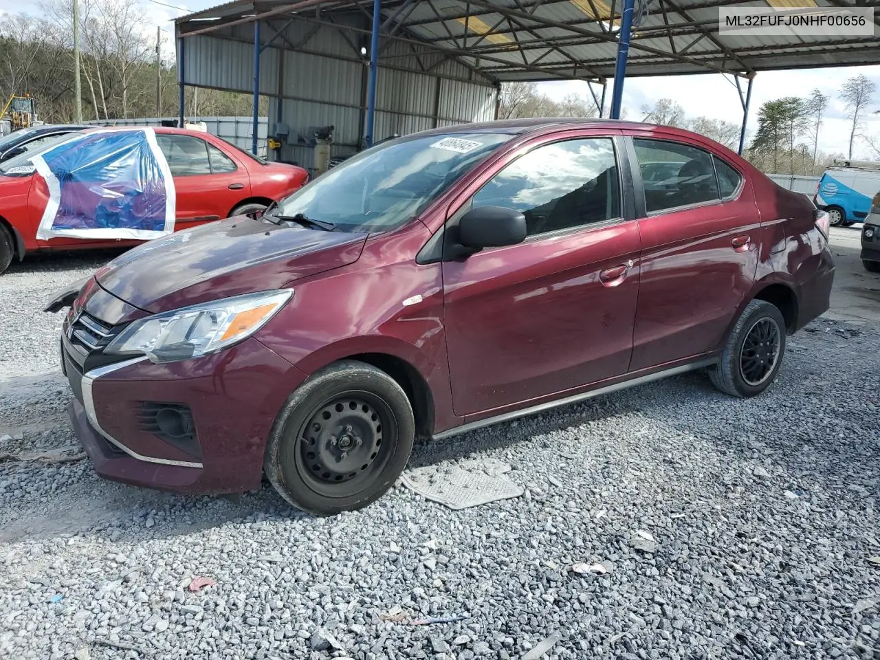 2022 Mitsubishi Mirage G4 Es VIN: ML32FUFJ0NHF00656 Lot: 48864845