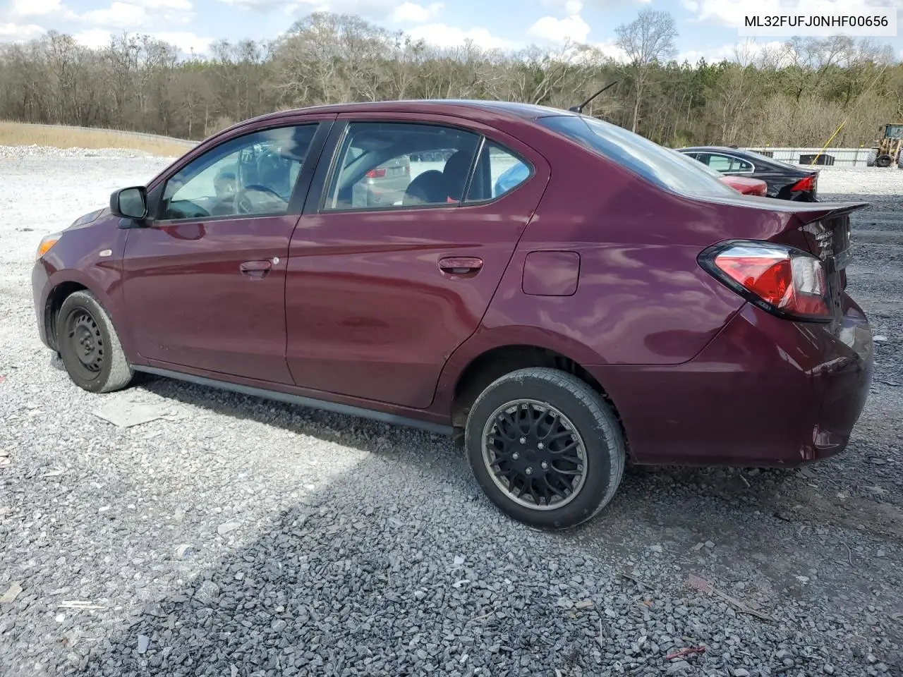 2022 Mitsubishi Mirage G4 Es VIN: ML32FUFJ0NHF00656 Lot: 48864845