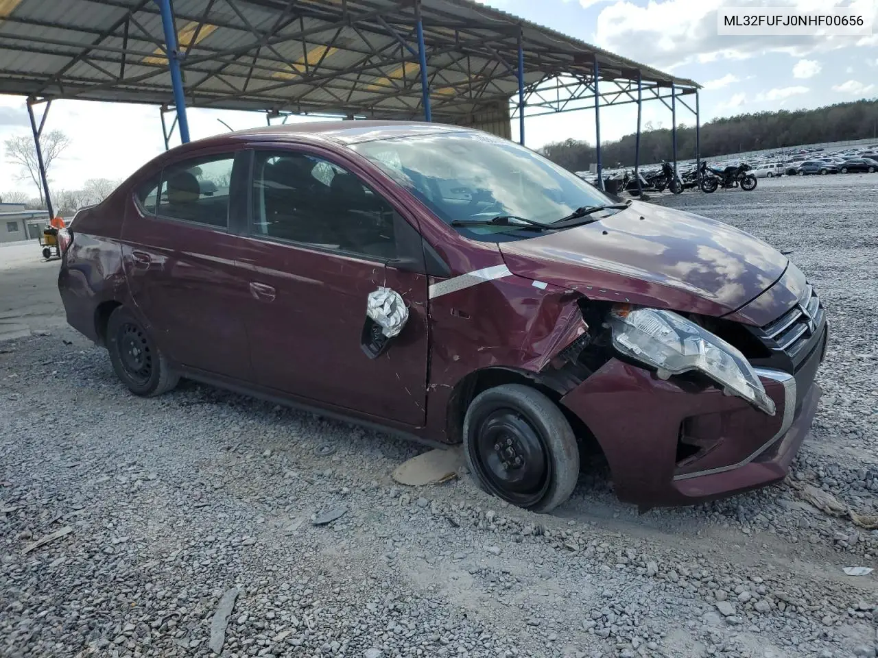 2022 Mitsubishi Mirage G4 Es VIN: ML32FUFJ0NHF00656 Lot: 48864845