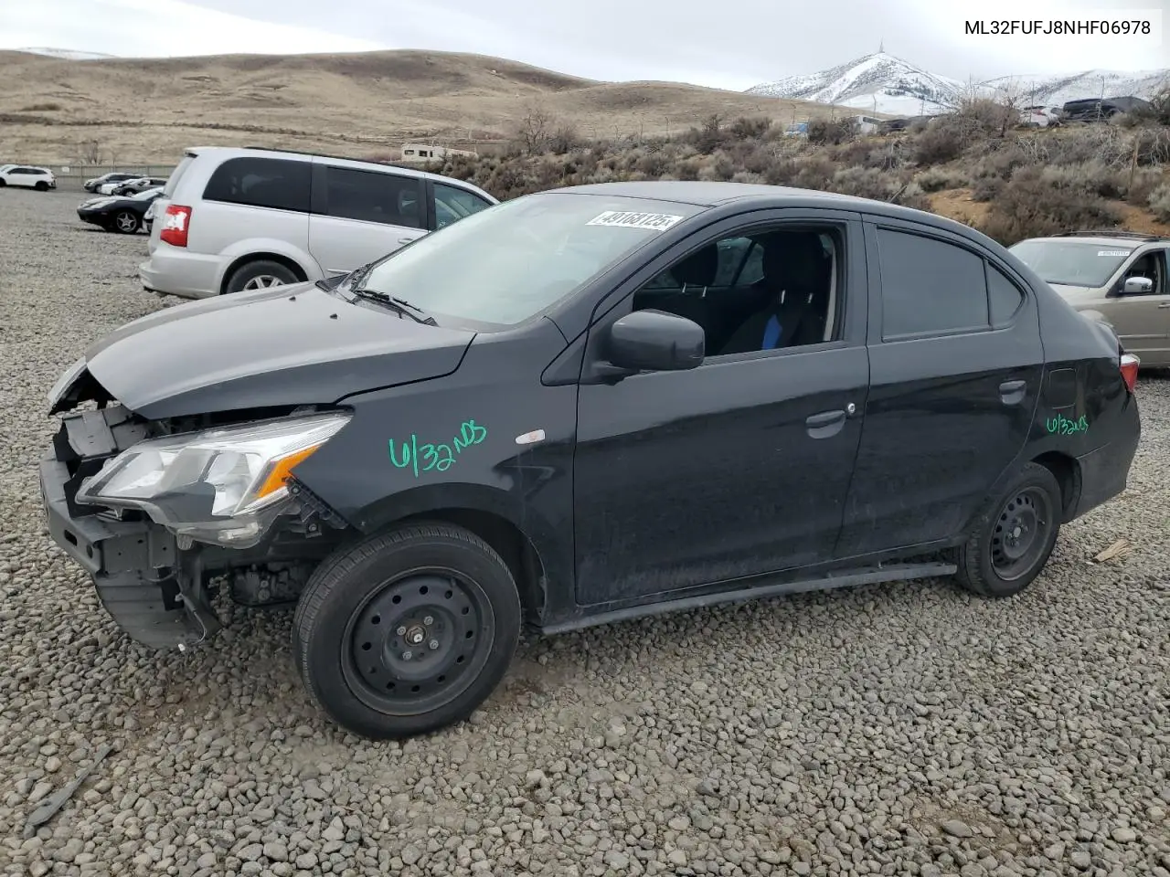 2022 Mitsubishi Mirage G4 Es VIN: ML32FUFJ8NHF06978 Lot: 49168125
