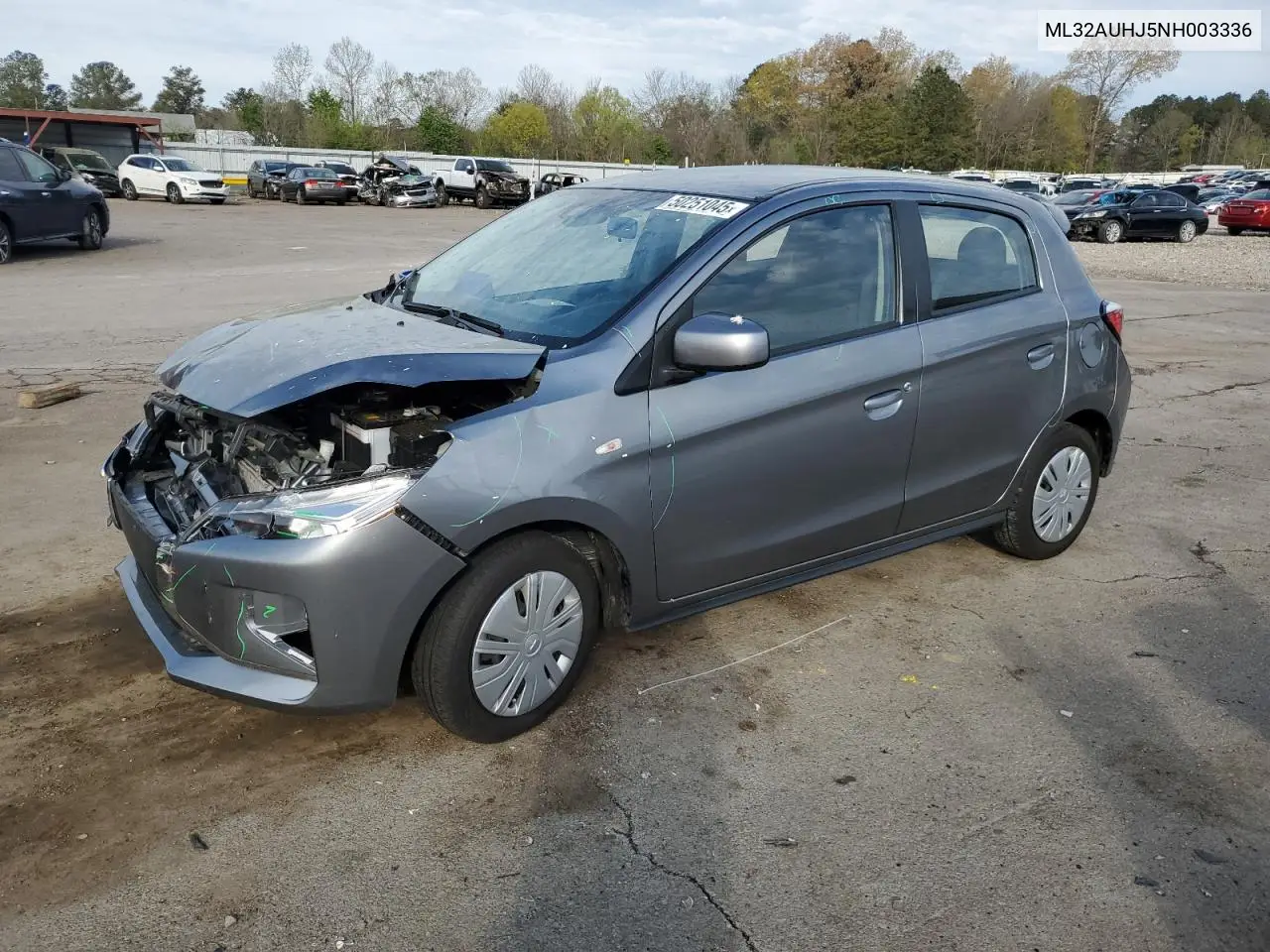 2022 Mitsubishi Mirage Es VIN: ML32AUHJ5NH003336 Lot: 50251045