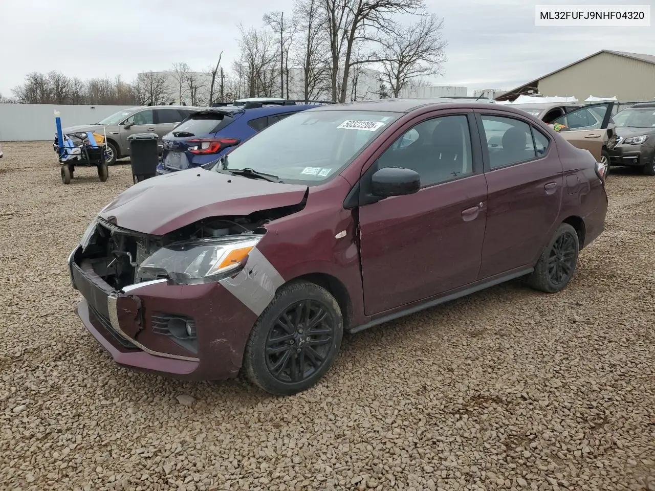 2022 Mitsubishi Mirage G4 Es VIN: ML32FUFJ9NHF04320 Lot: 50322205
