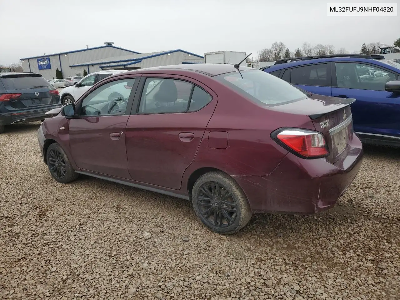 2022 Mitsubishi Mirage G4 Es VIN: ML32FUFJ9NHF04320 Lot: 50322205