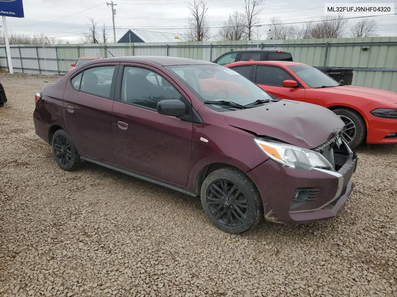 2022 Mitsubishi Mirage G4 Es VIN: ML32FUFJ9NHF04320 Lot: 50322205