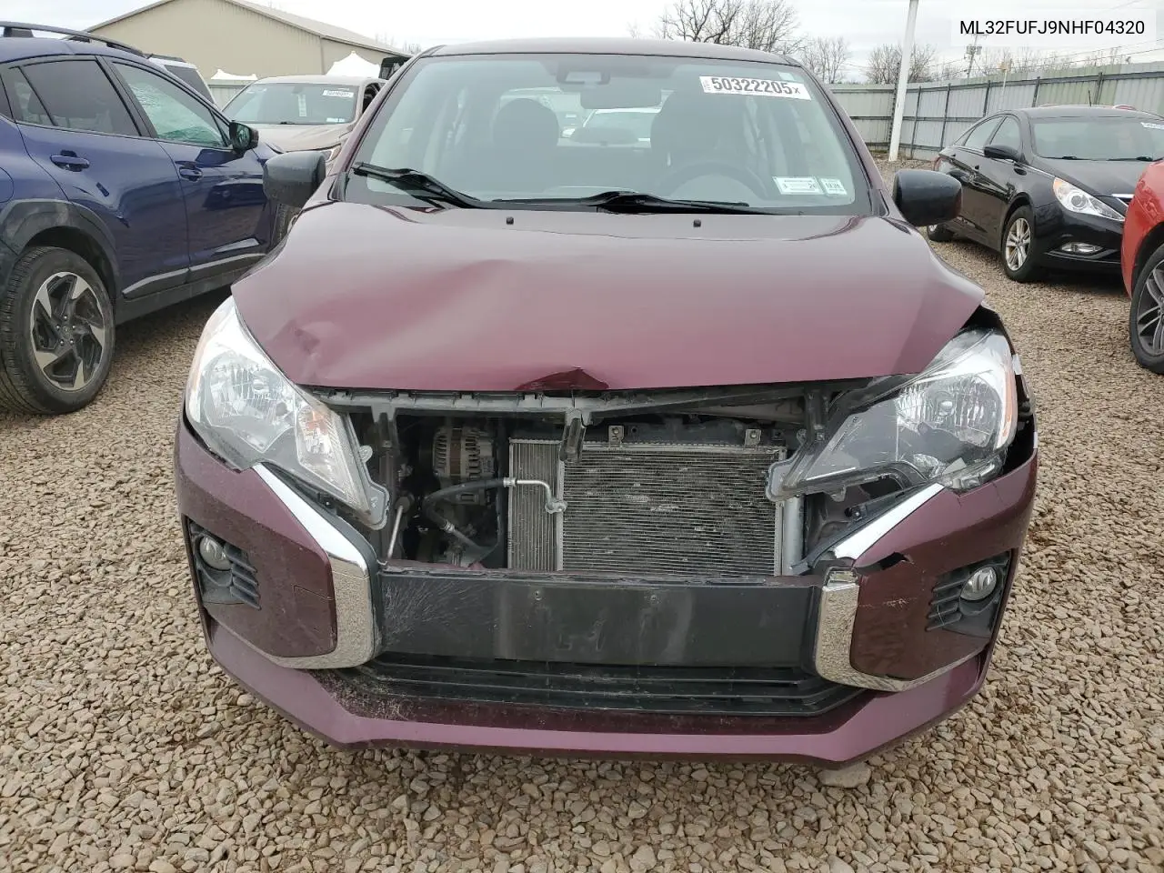 2022 Mitsubishi Mirage G4 Es VIN: ML32FUFJ9NHF04320 Lot: 50322205