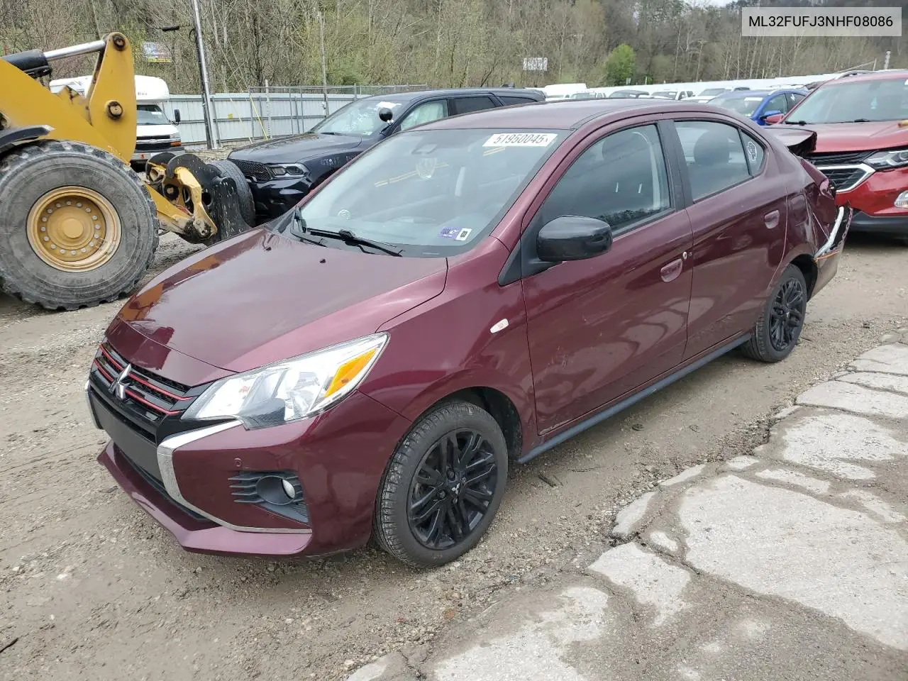 2022 Mitsubishi Mirage G4 Es VIN: ML32FUFJ3NHF08086 Lot: 51950045