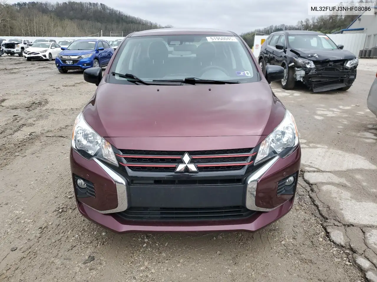 2022 Mitsubishi Mirage G4 Es VIN: ML32FUFJ3NHF08086 Lot: 51950045