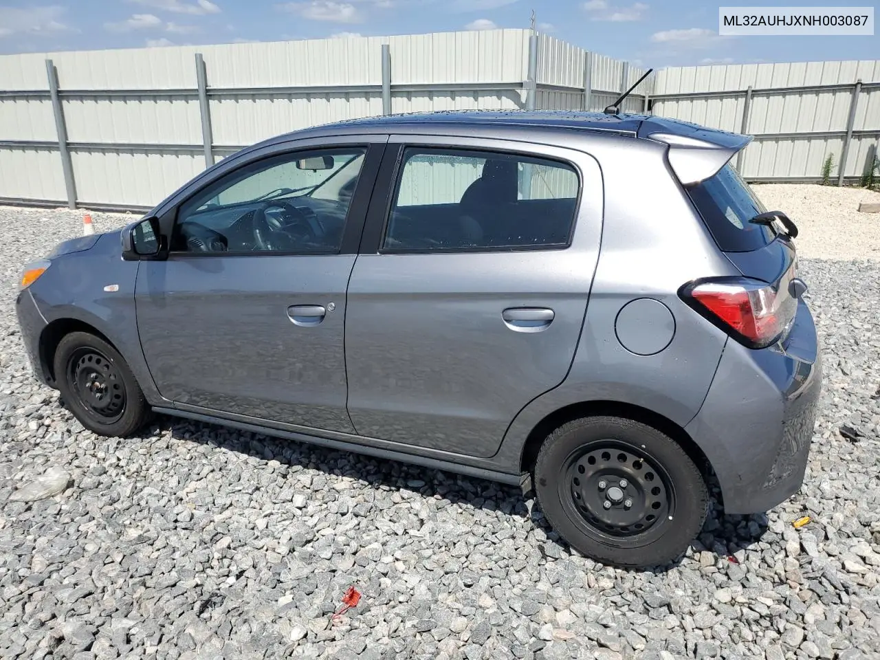 2022 Mitsubishi Mirage Es VIN: ML32AUHJXNH003087 Lot: 54517635