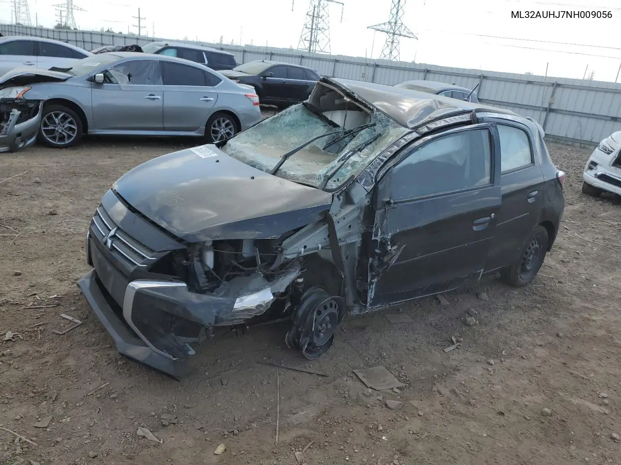 2022 Mitsubishi Mirage Es VIN: ML32AUHJ7NH009056 Lot: 56380175