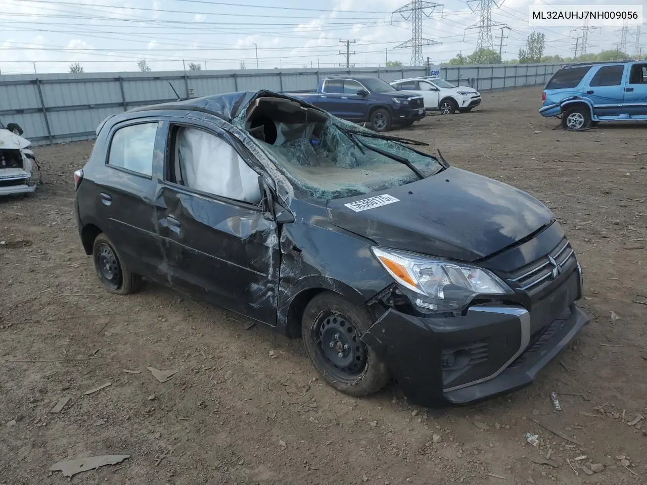 2022 Mitsubishi Mirage Es VIN: ML32AUHJ7NH009056 Lot: 56380175