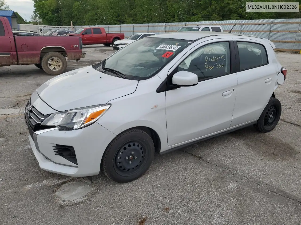 2022 Mitsubishi Mirage Es VIN: ML32AUHJ8NH002326 Lot: 56423975