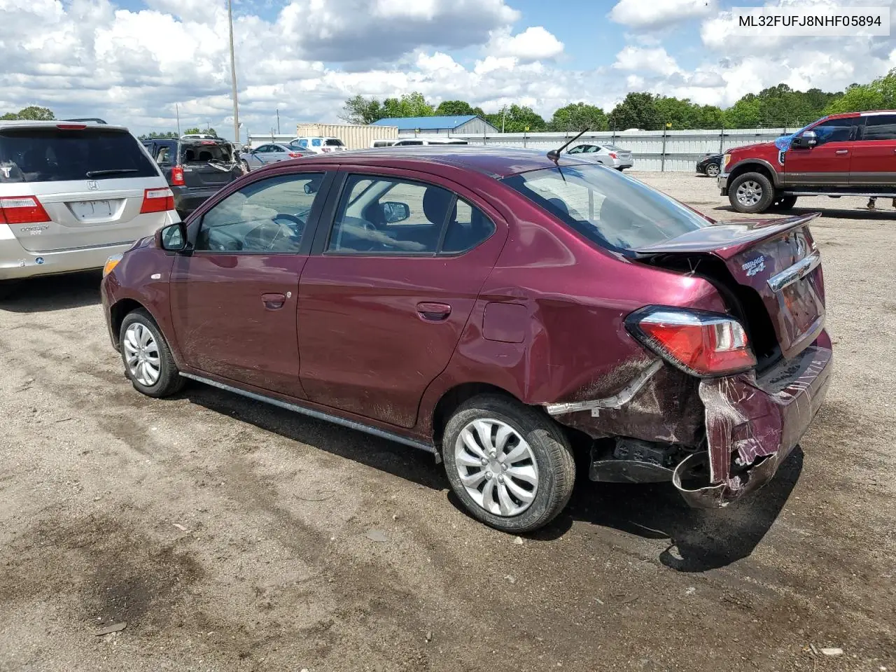 2022 Mitsubishi Mirage G4 Es VIN: ML32FUFJ8NHF05894 Lot: 56498015
