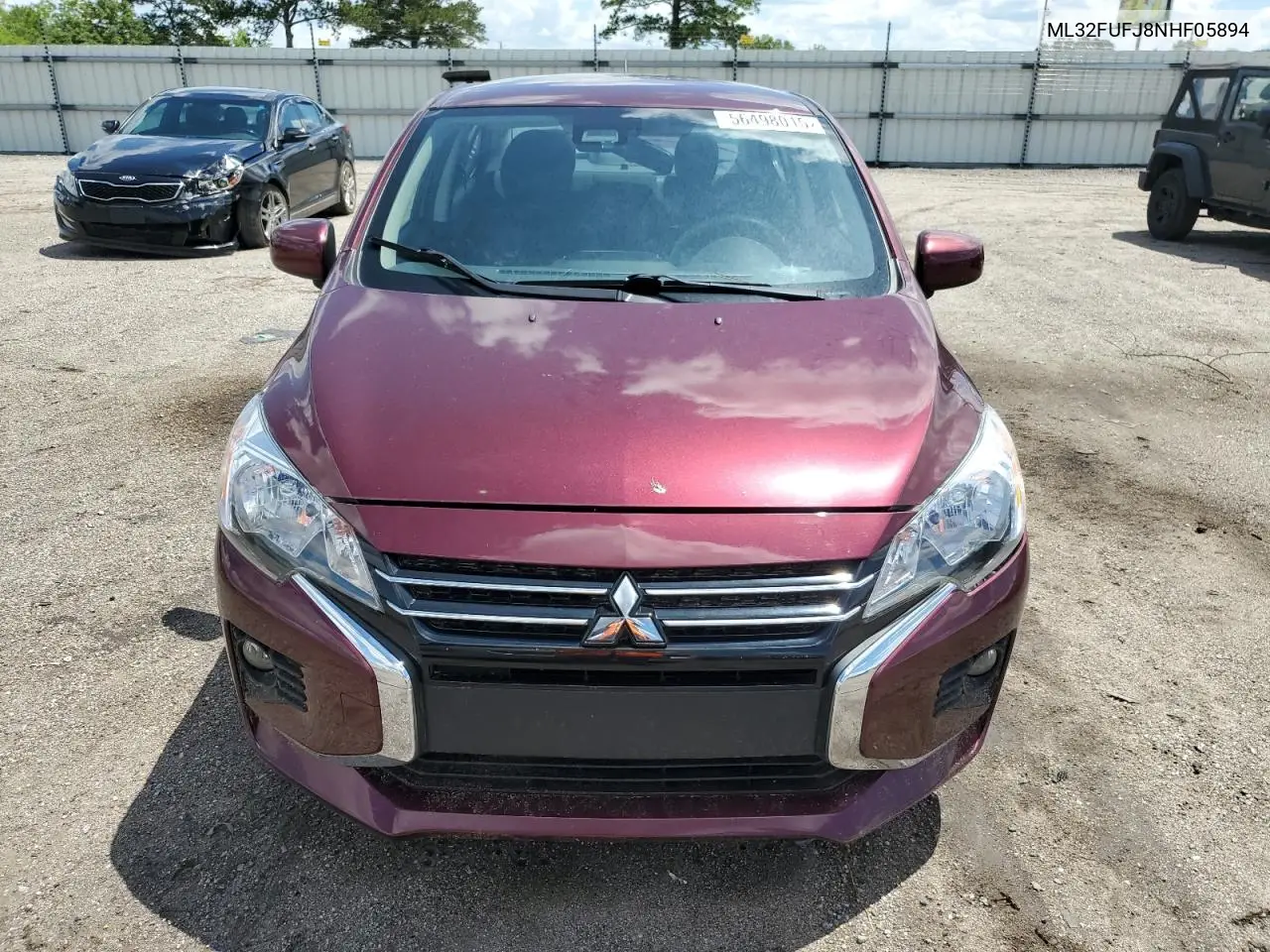 2022 Mitsubishi Mirage G4 Es VIN: ML32FUFJ8NHF05894 Lot: 56498015