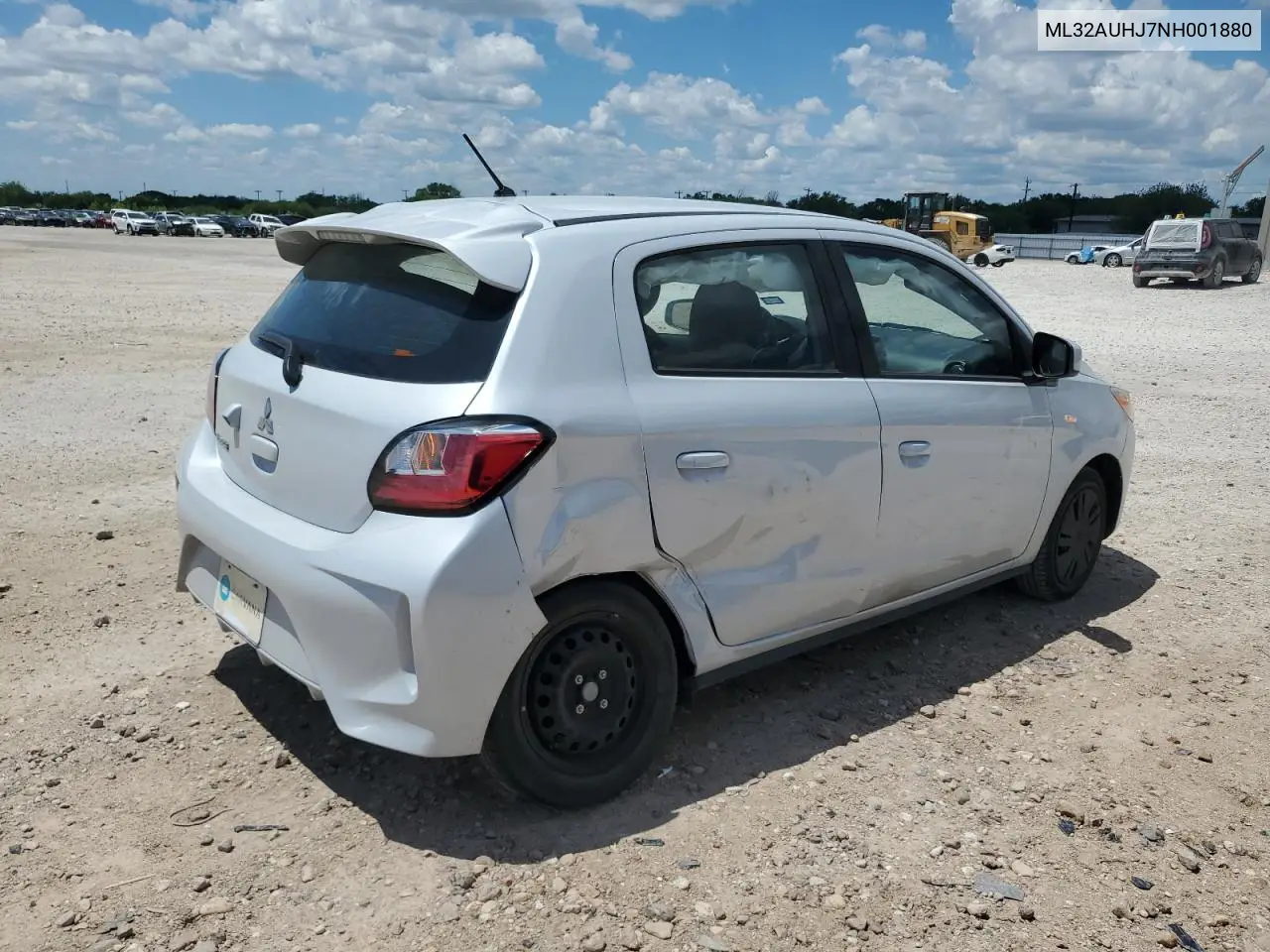 2022 Mitsubishi Mirage Es VIN: ML32AUHJ7NH001880 Lot: 56552955