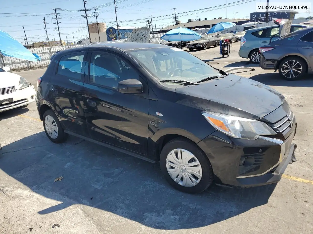 2022 Mitsubishi Mirage Es VIN: ML32AUHJ7NH006996 Lot: 56581515