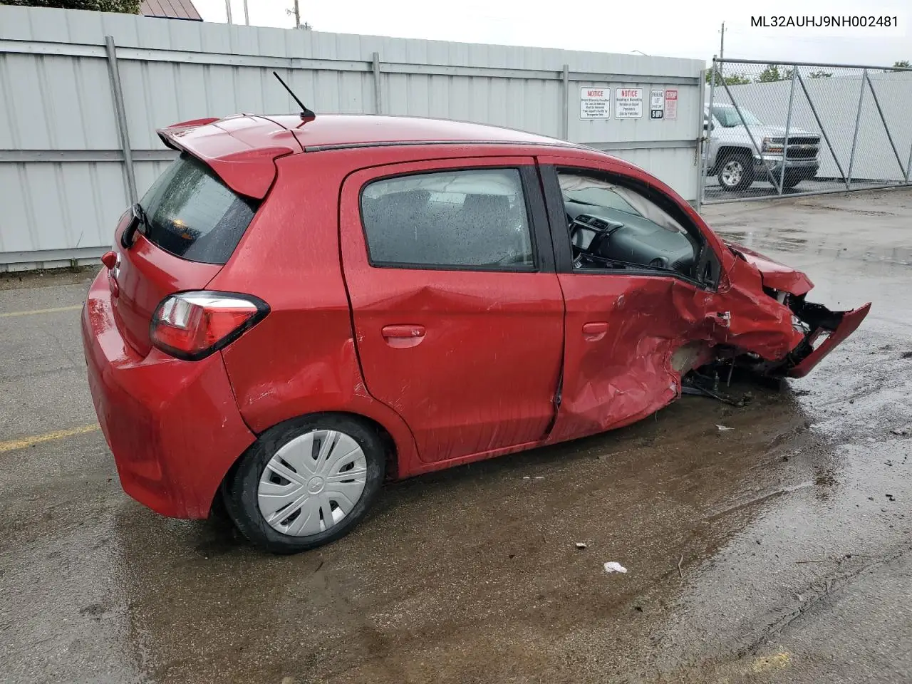 2022 Mitsubishi Mirage Es VIN: ML32AUHJ9NH002481 Lot: 56942355