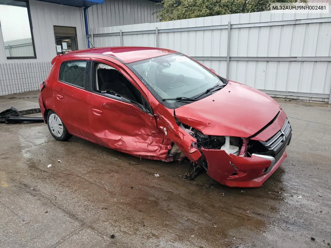 2022 Mitsubishi Mirage Es VIN: ML32AUHJ9NH002481 Lot: 56942355