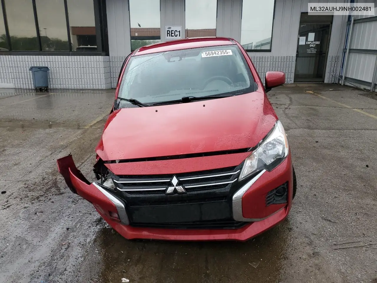 2022 Mitsubishi Mirage Es VIN: ML32AUHJ9NH002481 Lot: 56942355