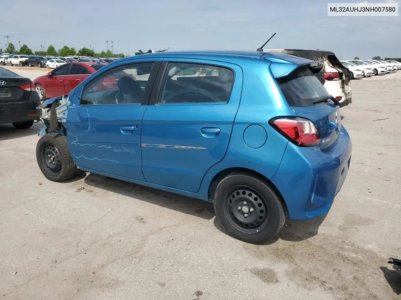 2022 Mitsubishi Mirage Es VIN: ML32AUHJ3NH007580 Lot: 57311975