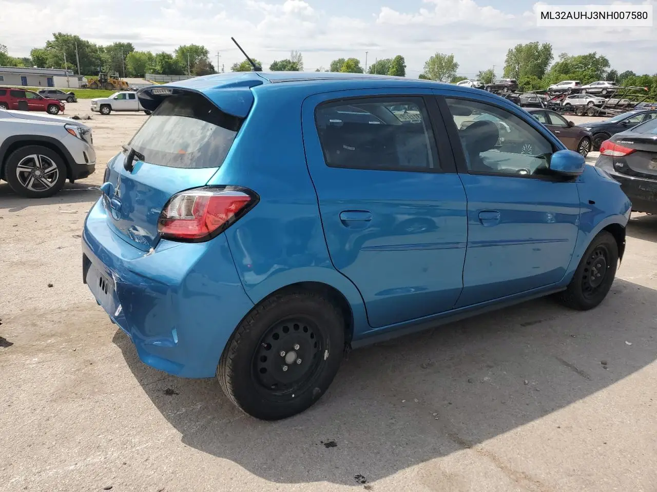 2022 Mitsubishi Mirage Es VIN: ML32AUHJ3NH007580 Lot: 57311975