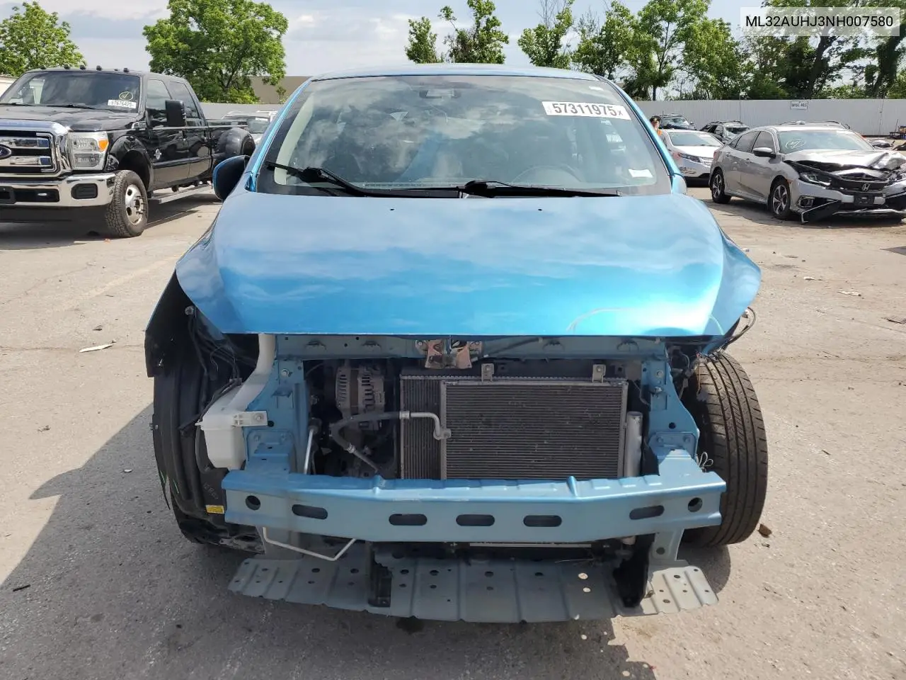 2022 Mitsubishi Mirage Es VIN: ML32AUHJ3NH007580 Lot: 57311975